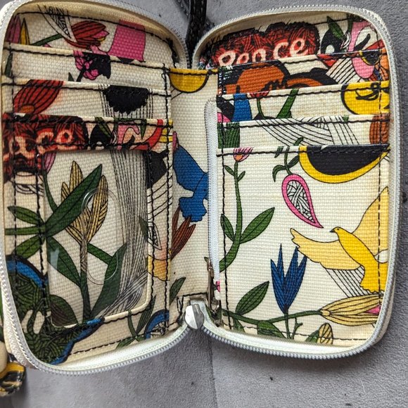 Colorful Sakroots Artist Circle Peace Nature Happy Wristlet Wallet - Picture 4 of 4